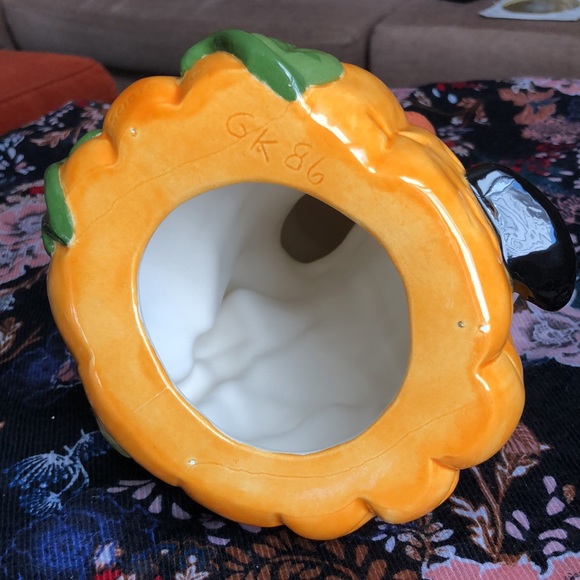 Vtg 1980s Glowing Ceramic CABBAGE PATCH KID Dressed as Halloween Witch Pumpkin - Picture 15 of 16